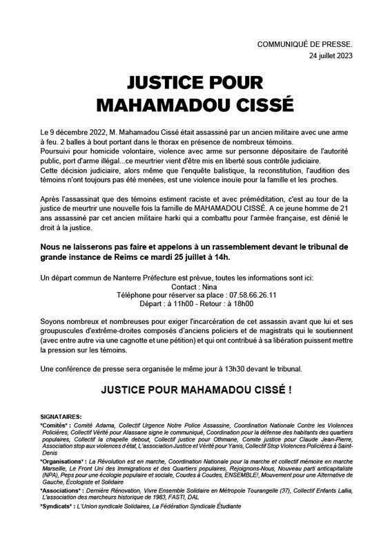 justice pour Mahamadou Ciss├®1024_1