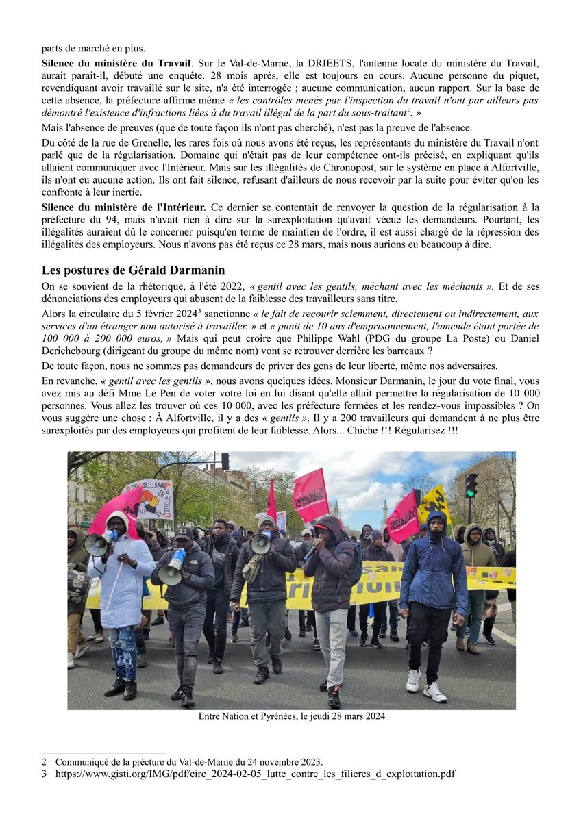 240328 SUD PTT Solidaires CTSPV communiqué après manifestation vers la DGEF-3