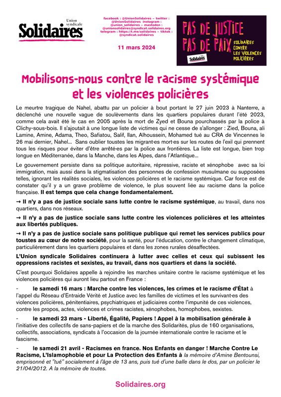 CP 11mars2024-Racisme&ViolencesPolicieres1