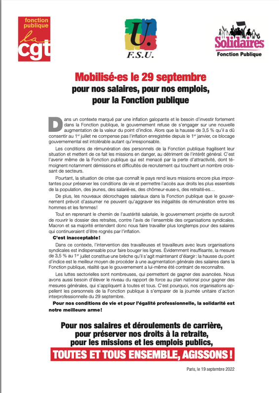 Tract ISFP 29 septembre
