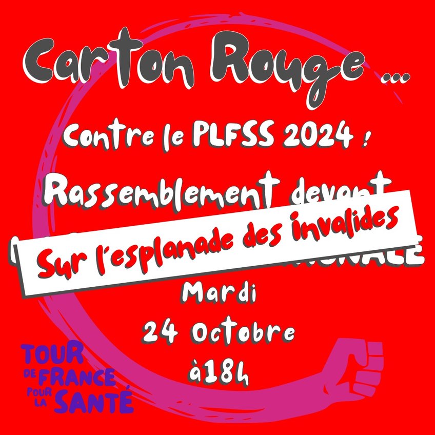 Carton rouge PLFSS - Rassemblement 24-10