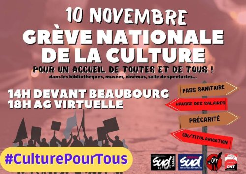 GrèveNationaledeLaCulture10novembre