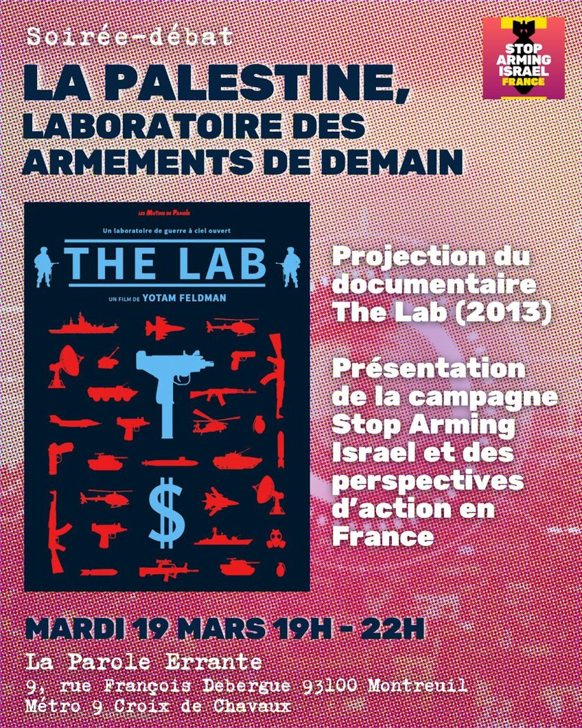 LA PALESTINE LABORATOIRE DES ARMEMENTS DE DEMAIN