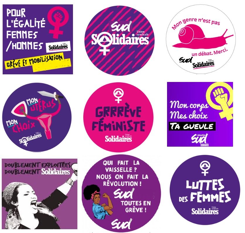 SUD SOLIDAIRES FEMINISME PANNEAU