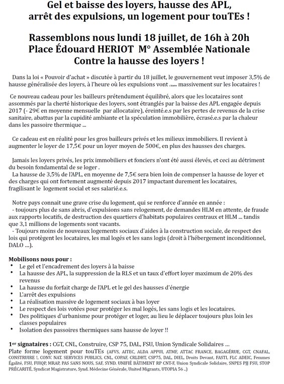 Logement 18 juillet