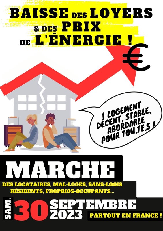 Visuel Affiche manif logement 30 sept 2023