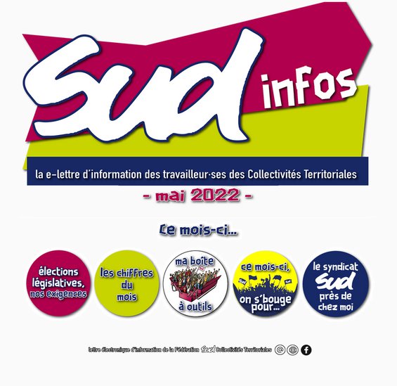 Lettre électronique d’information de la Fédération SUD CT n°3  – Mai 2022 -