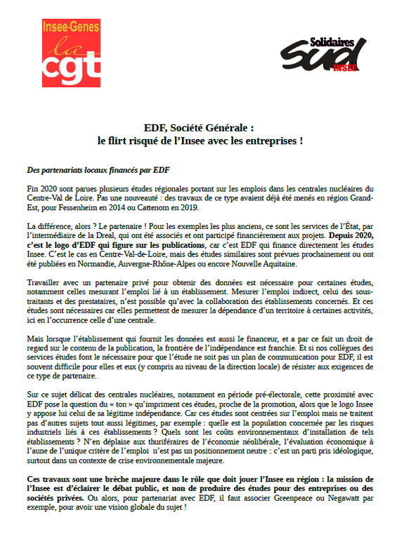 Tract Insee flirt risque entreprises